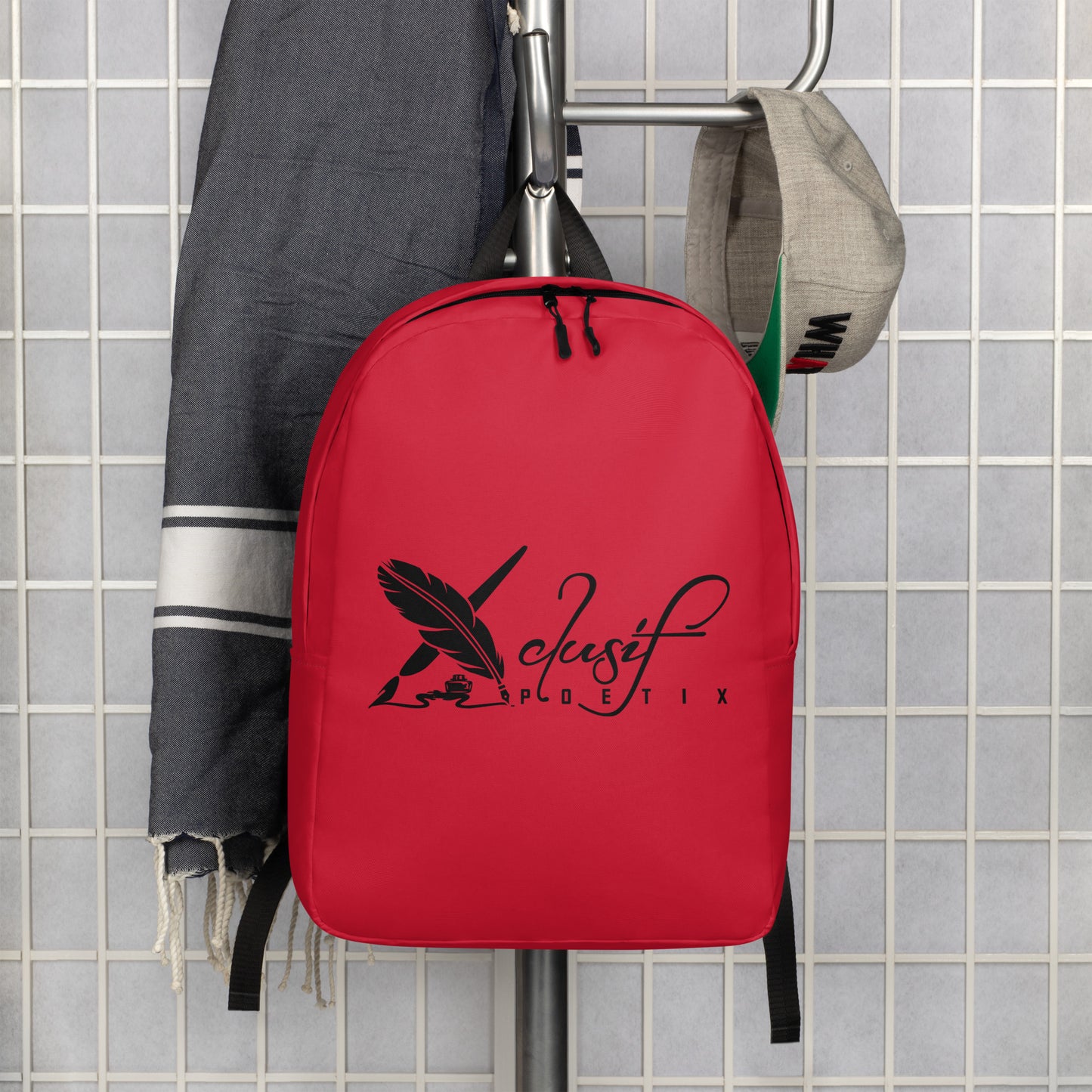 XCLUSIF POETIX RED & BLACK Minimalist Backpack