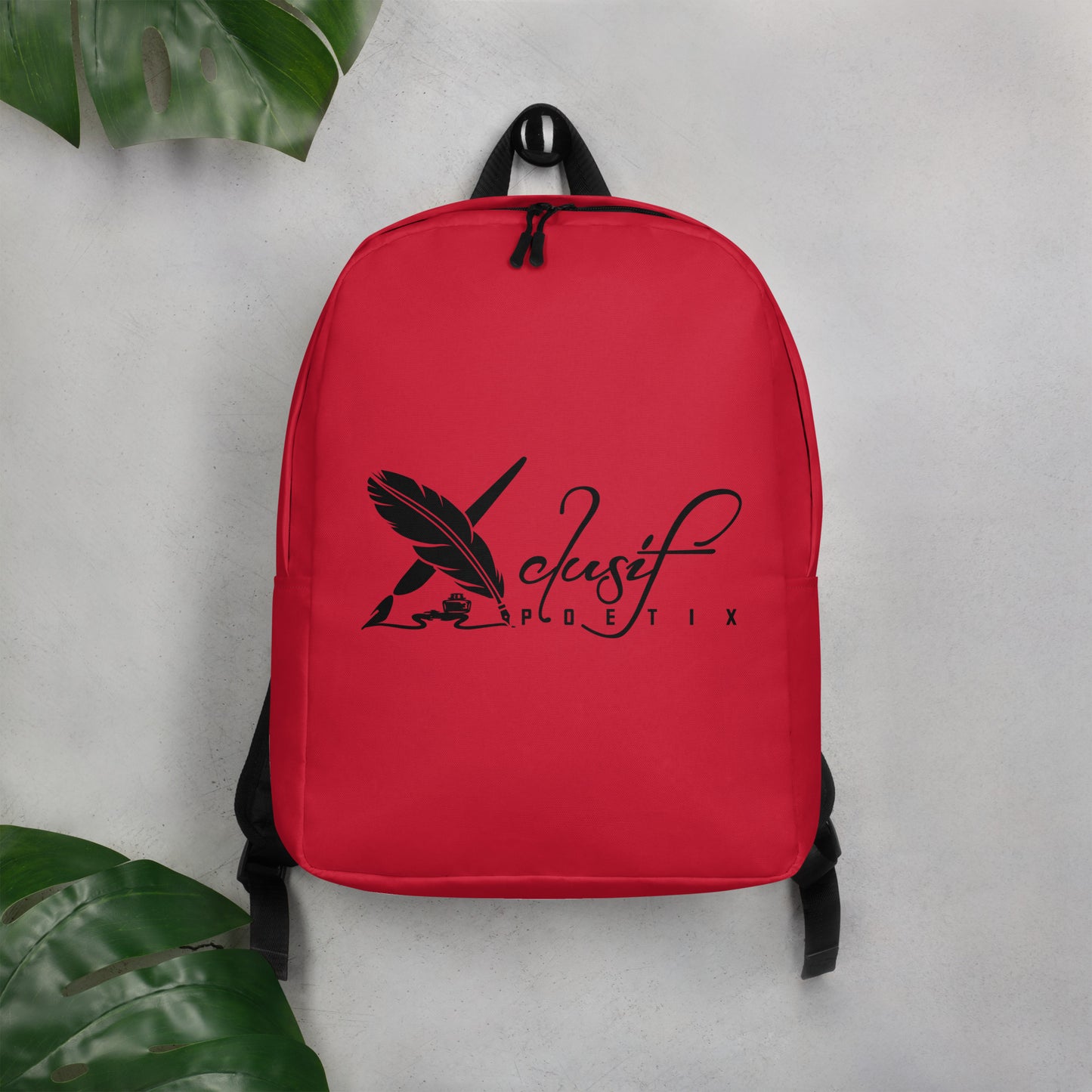 XCLUSIF POETIX RED & BLACK Minimalist Backpack