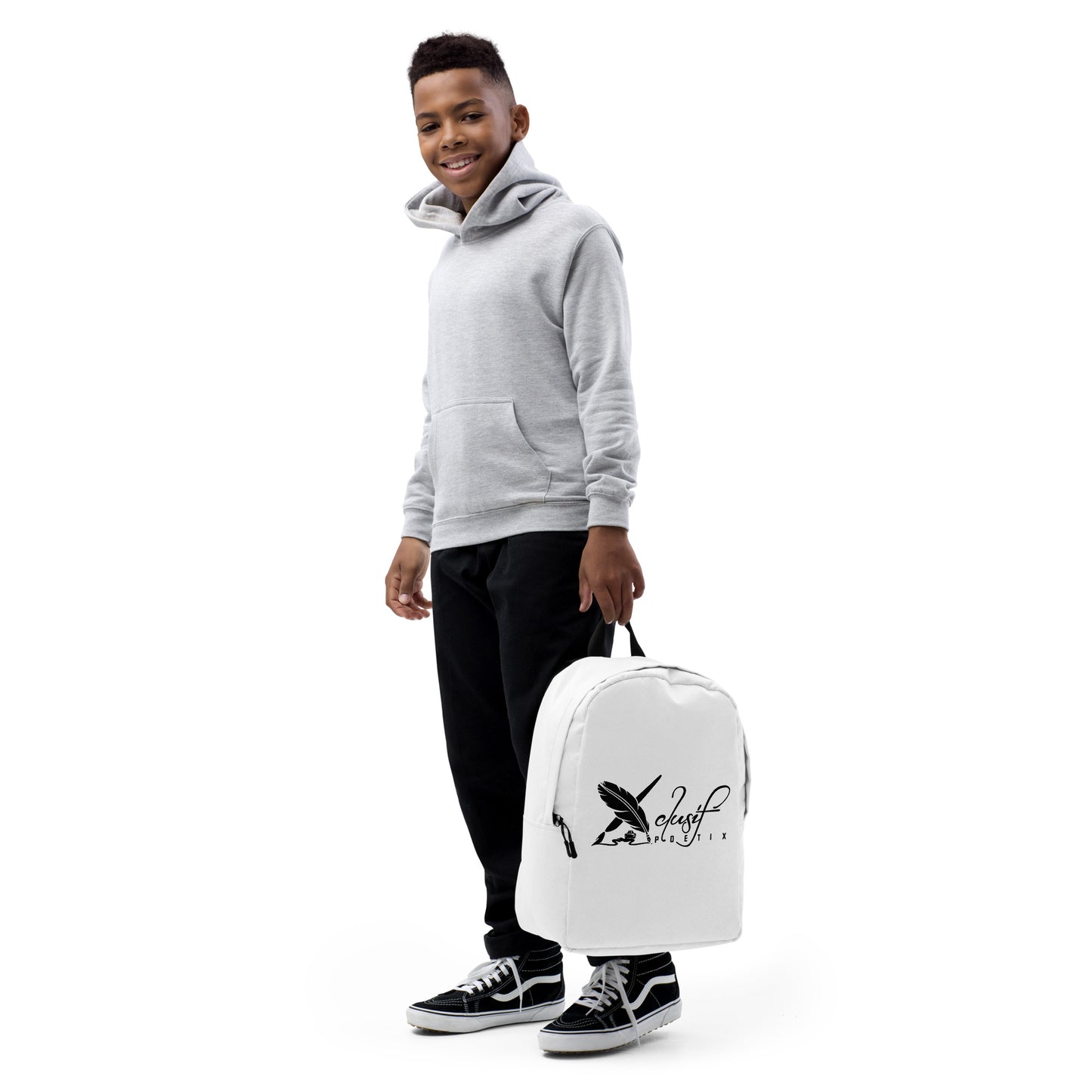 XCLUSIF POETIX WHITE & BLACK Minimalist Backpack