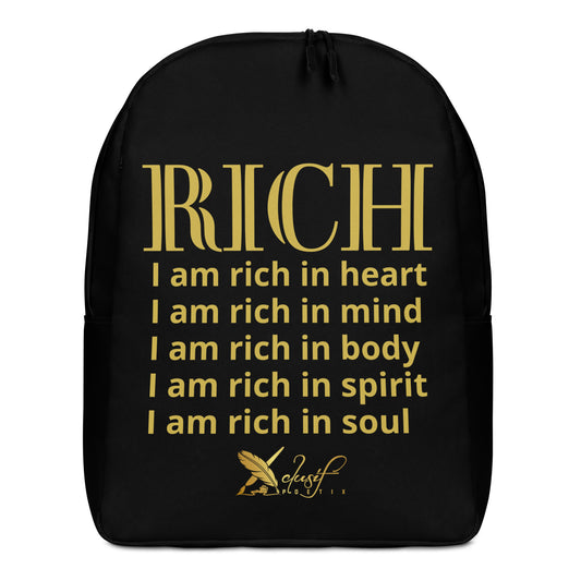 RICH BY XCLUSIF POETIX BLACK & GOLD Minimalist Backpack