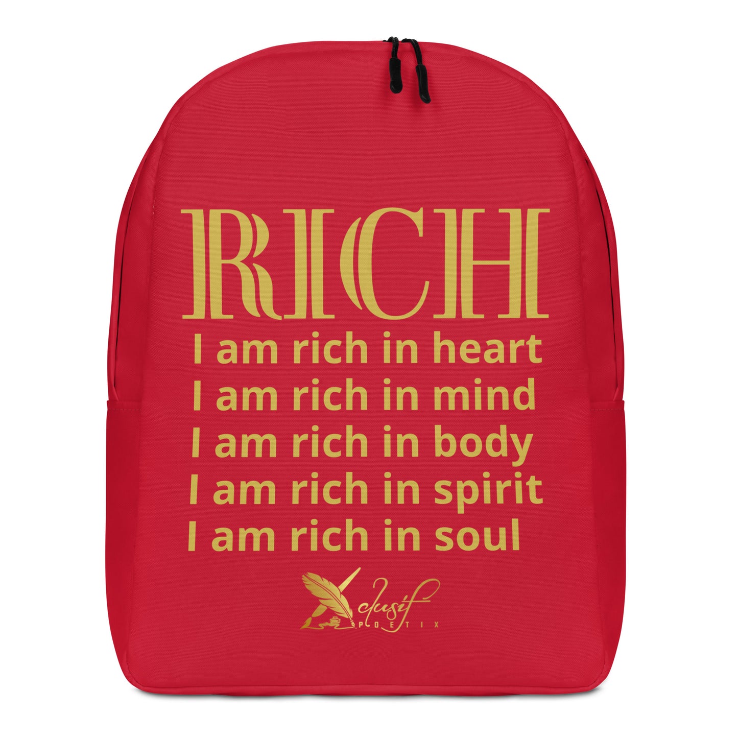 RICH BY XCLUSIF POETIX RED & GOLD Minimalist Backpack