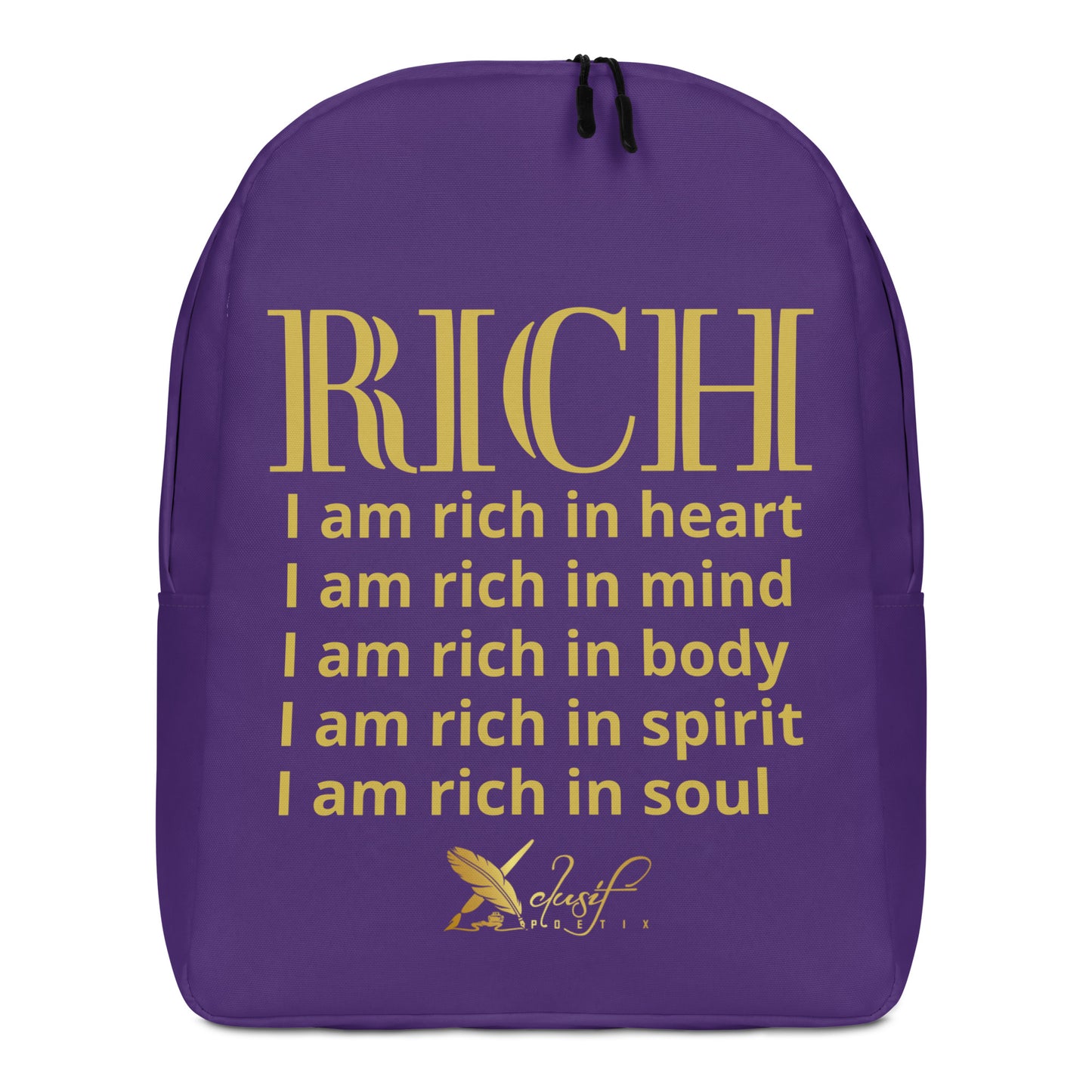 RICH BY XCLUSIF POETIX PURPLE & GOLD Minimalist Backpack