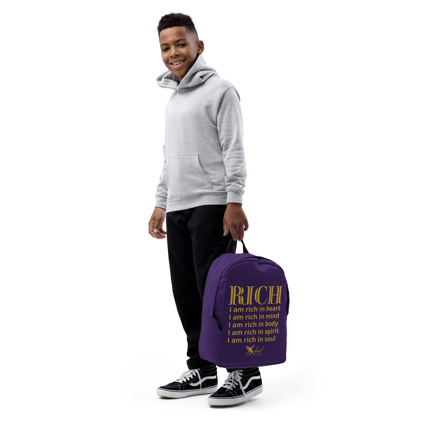 RICH BY XCLUSIF POETIX PURPLE & GOLD Minimalist Backpack