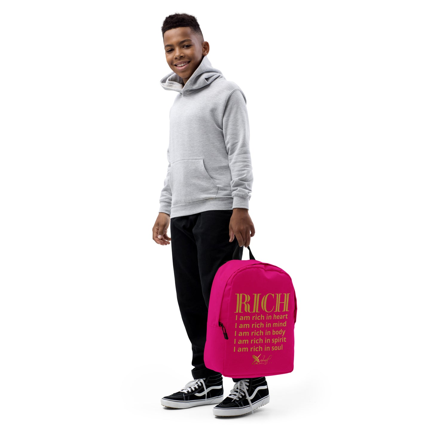 RICH BY XCLUSIF POETIX HOT PINK & GOLD Minimalist Backpack