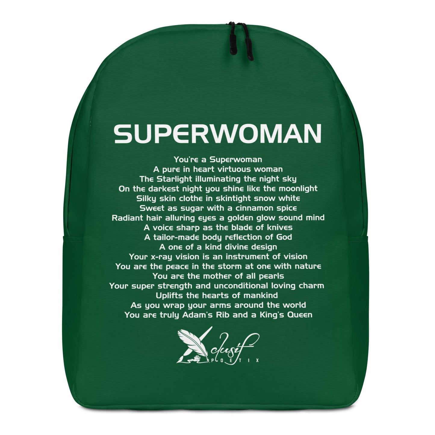 SUPERWOMAN BY XCLUSIF POETIX FOREST GREEN Minimalist Backpack