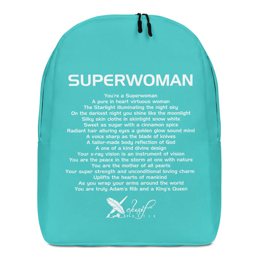 SUPERWOMAN BY XCLUSIF POETIX TURQUOISE Minimalist Backpack