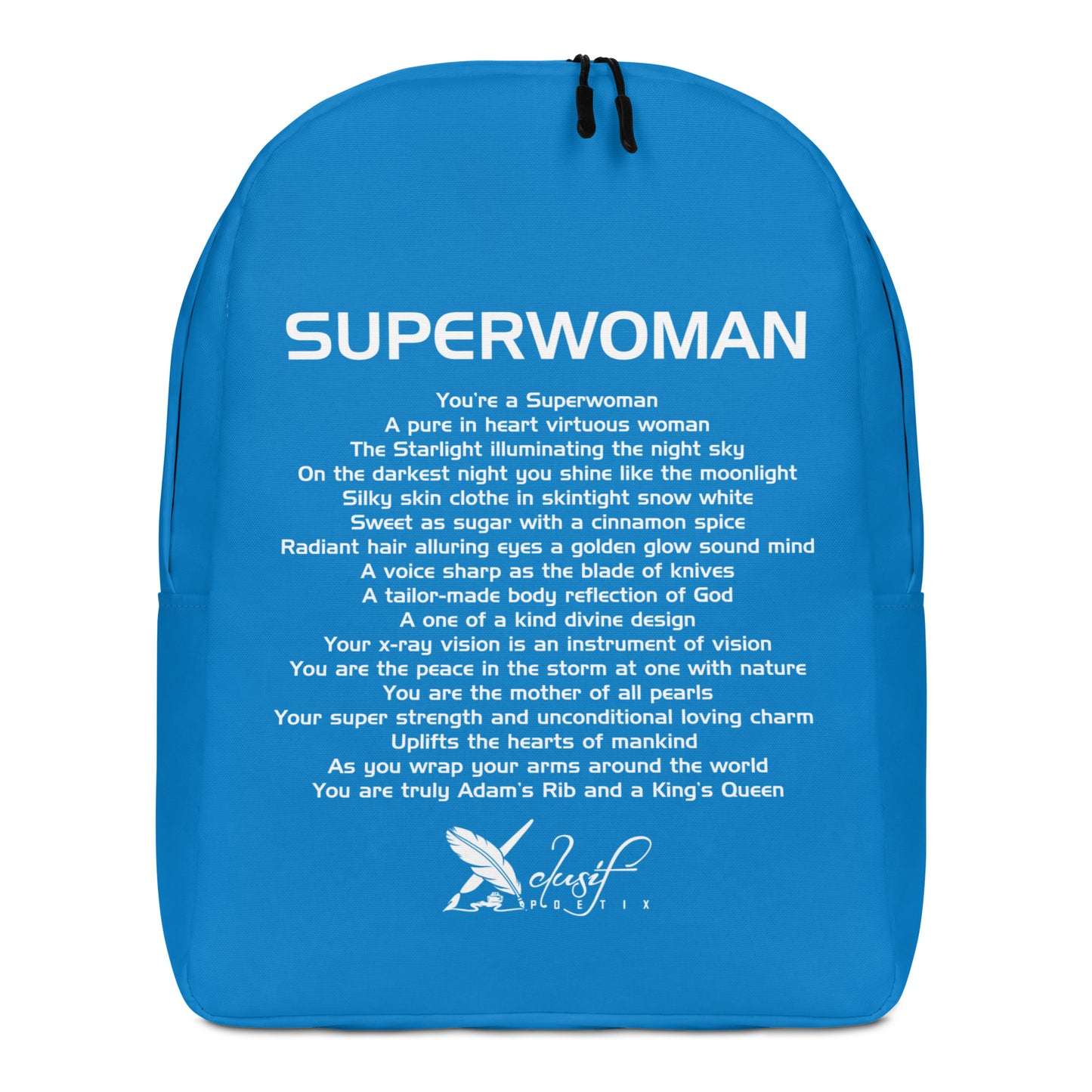 SUPERWOMAN BY XCLUSIF POETIX BLUE & WHITE Minimalist Backpack