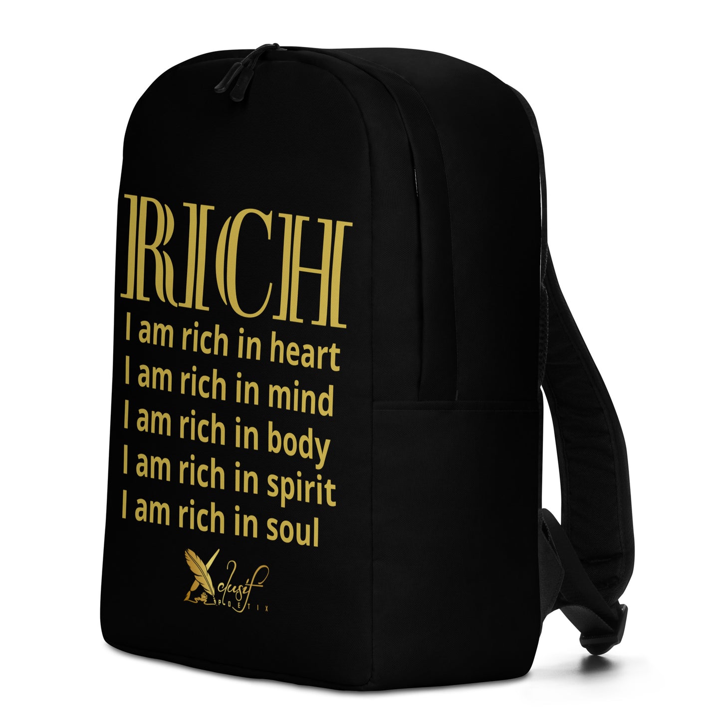 RICH BY XCLUSIF POETIX BLACK & GOLD Minimalist Backpack