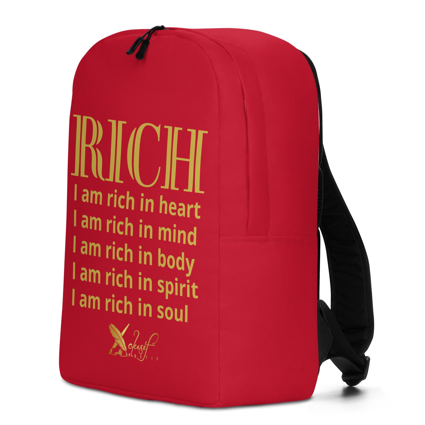 RICH BY XCLUSIF POETIX RED & GOLD Minimalist Backpack