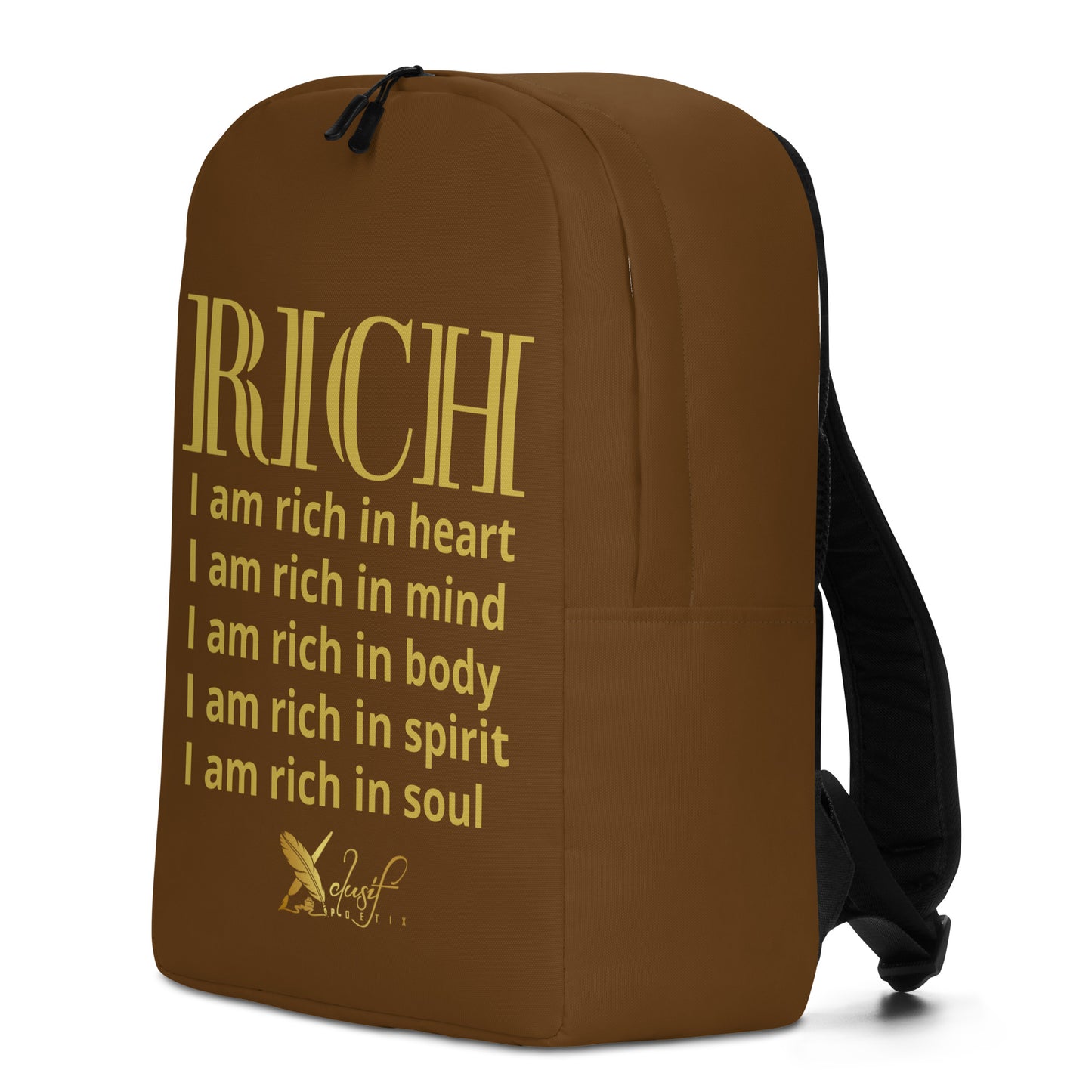 RICH BY XCLUSIF POETIX BROWN & GOLD Minimalist Backpack