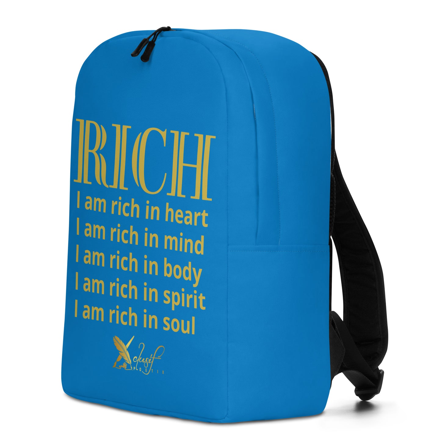 RICH BY XCLUSIF POETIX BLUE & GOLD Minimalist Backpack