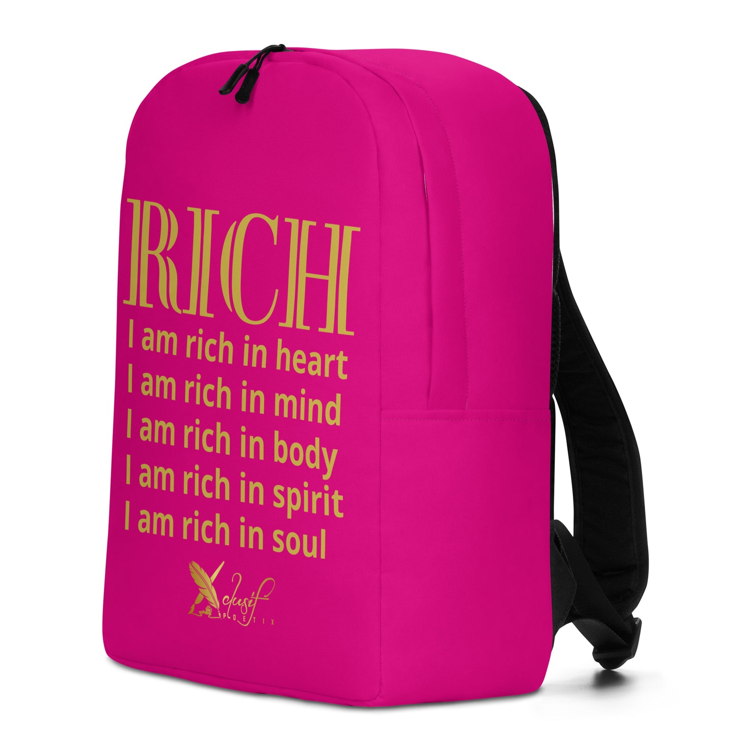 RICH BY XCLUSIF POETIX HOT PINK & GOLD Minimalist Backpack