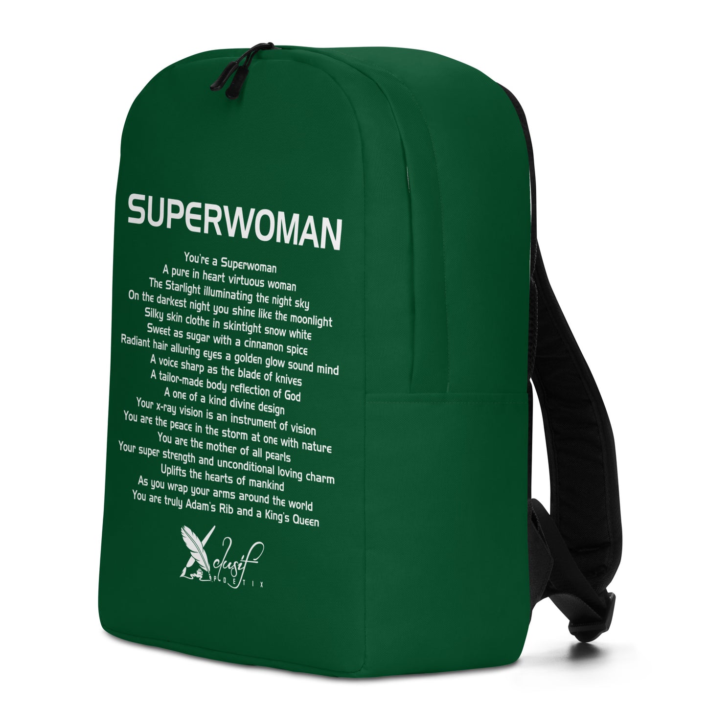 SUPERWOMAN BY XCLUSIF POETIX FOREST GREEN Minimalist Backpack