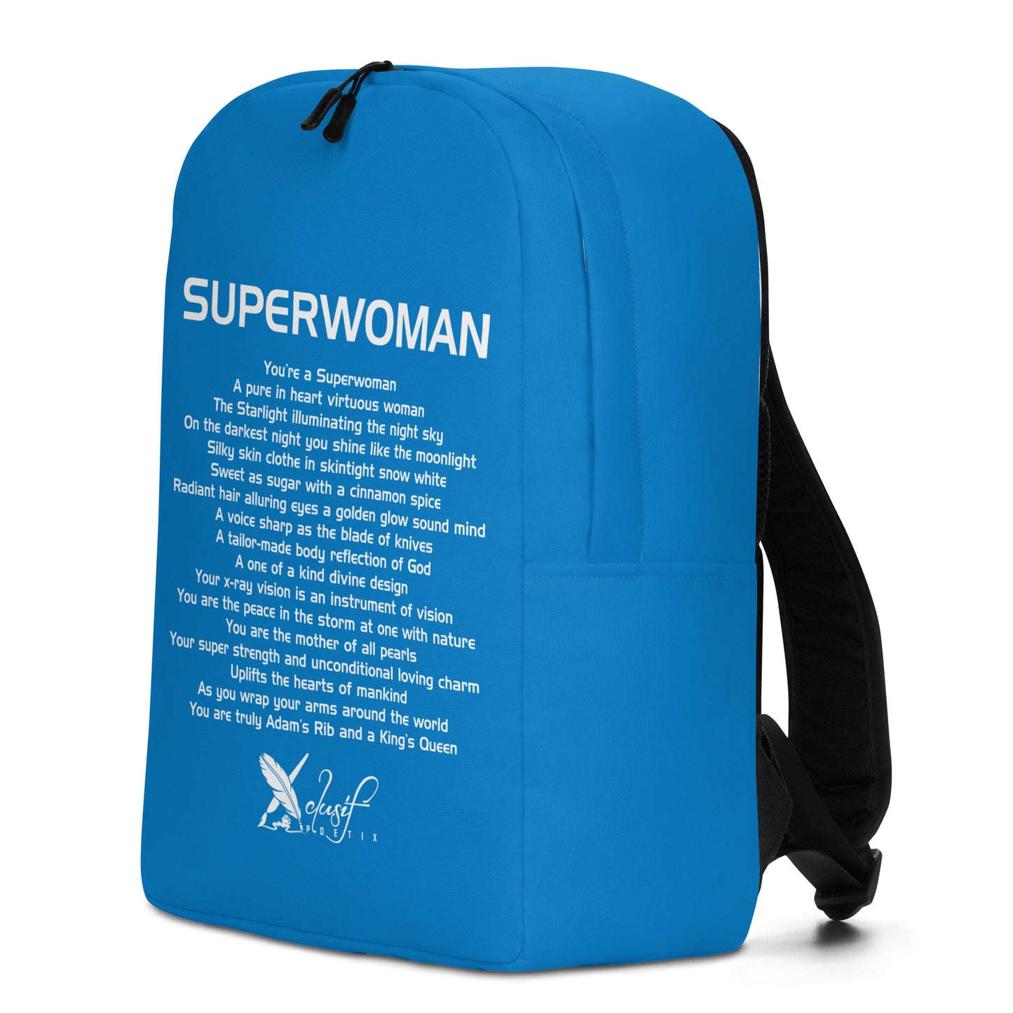 SUPERWOMAN BY XCLUSIF POETIX BLUE & WHITE Minimalist Backpack