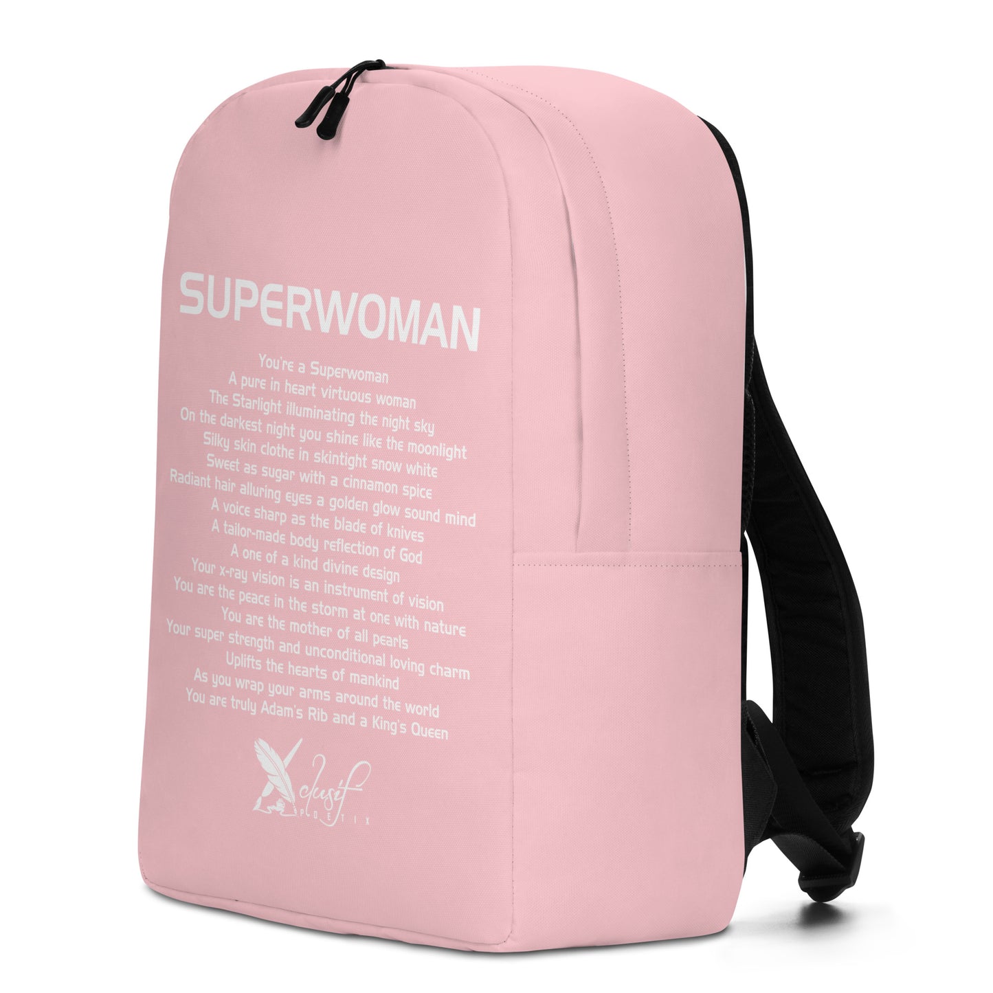 SUPERWOMAN BY XCLUSIF POETIX PINK & WHITE Minimalist Backpack