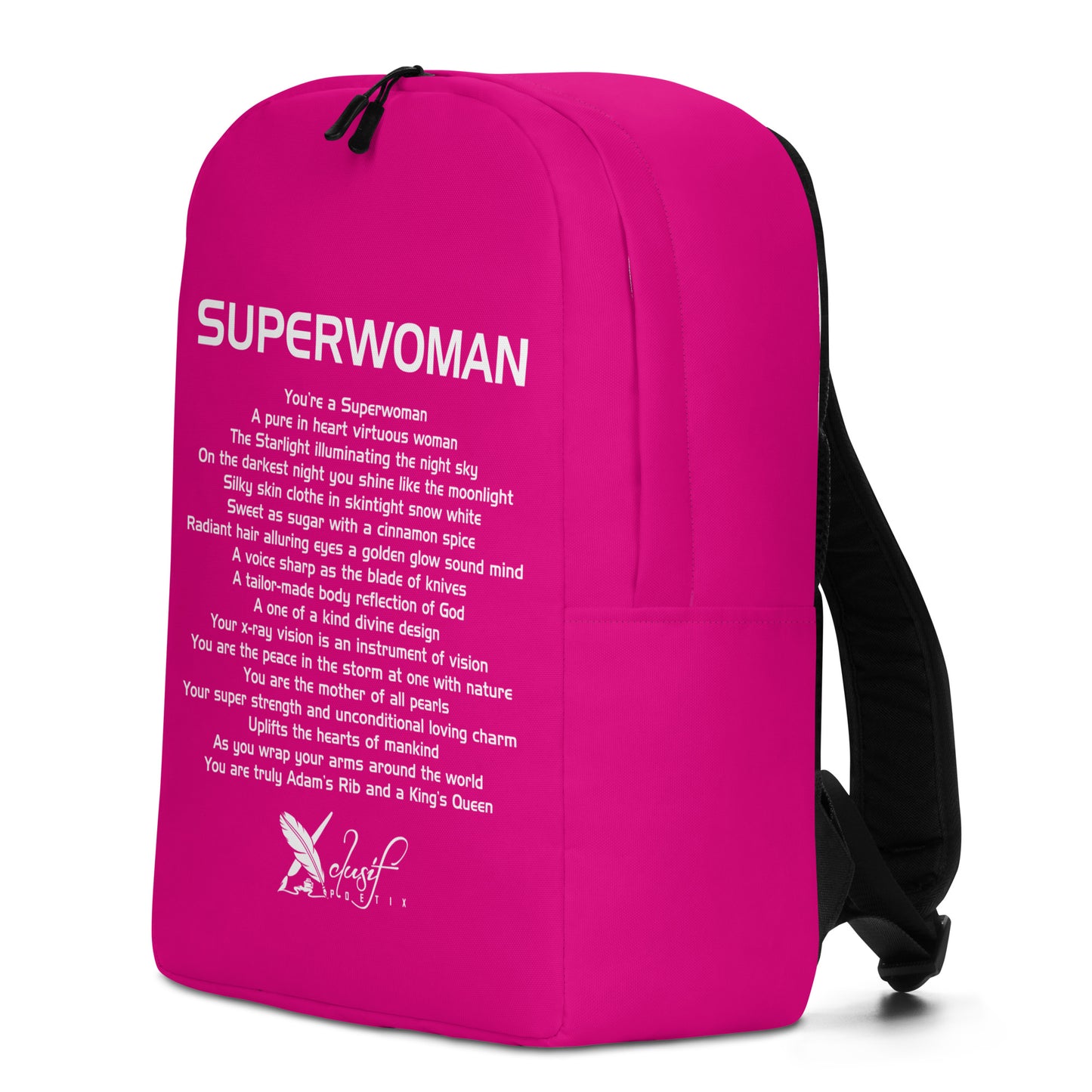 SUPERWOMAN BY XCLUSIF POETIX HOT PINK & WHITE Minimalist Backpack