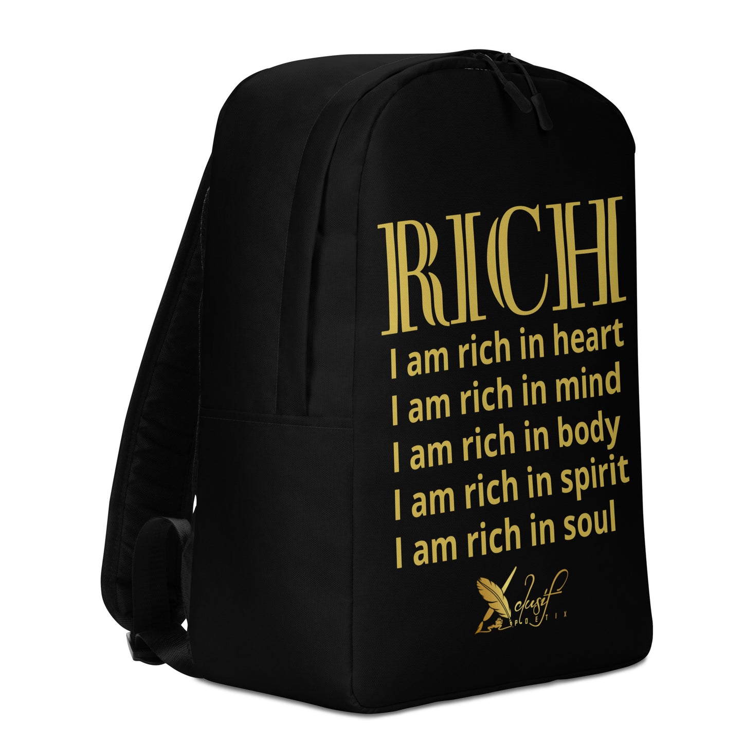 RICH BY XCLUSIF POETIX BLACK & GOLD Minimalist Backpack