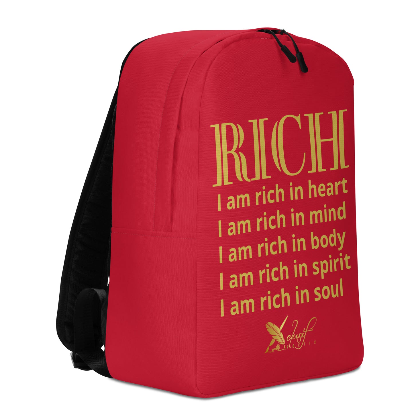 RICH BY XCLUSIF POETIX RED & GOLD Minimalist Backpack