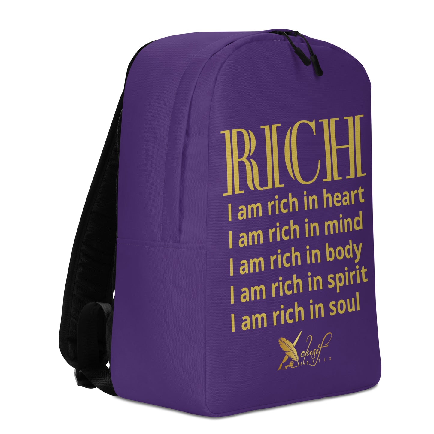 RICH BY XCLUSIF POETIX PURPLE & GOLD Minimalist Backpack