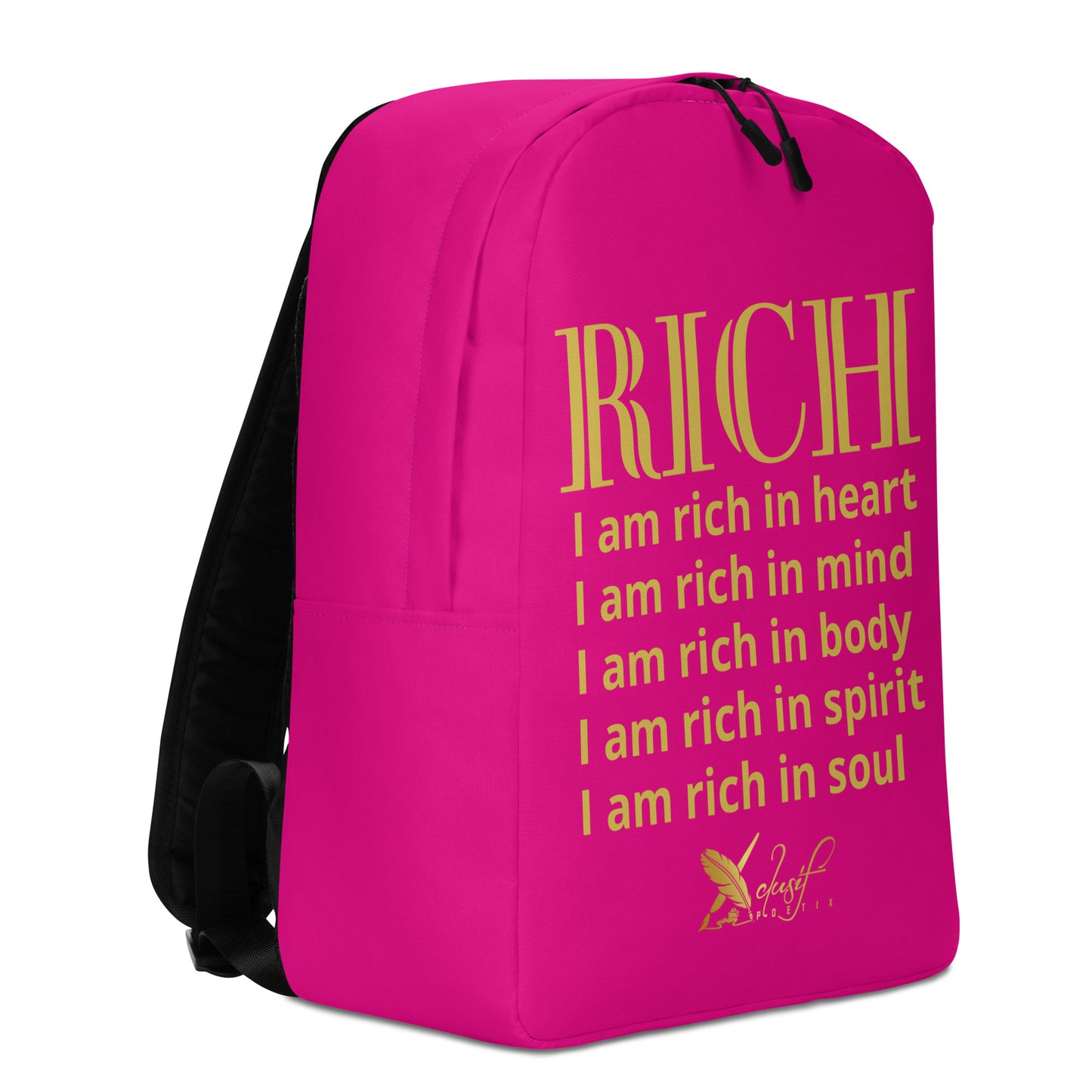 RICH BY XCLUSIF POETIX HOT PINK & GOLD Minimalist Backpack