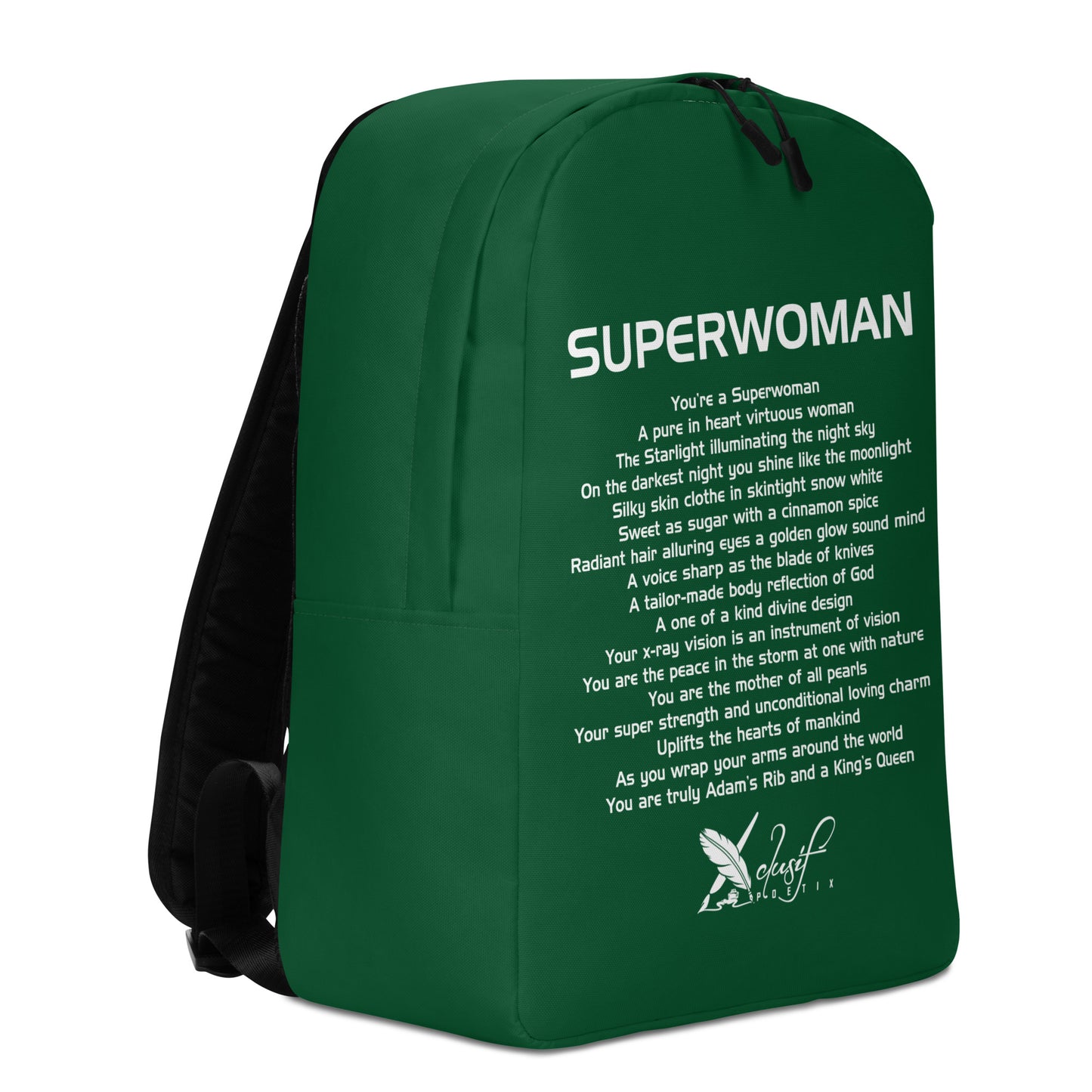 SUPERWOMAN BY XCLUSIF POETIX FOREST GREEN Minimalist Backpack