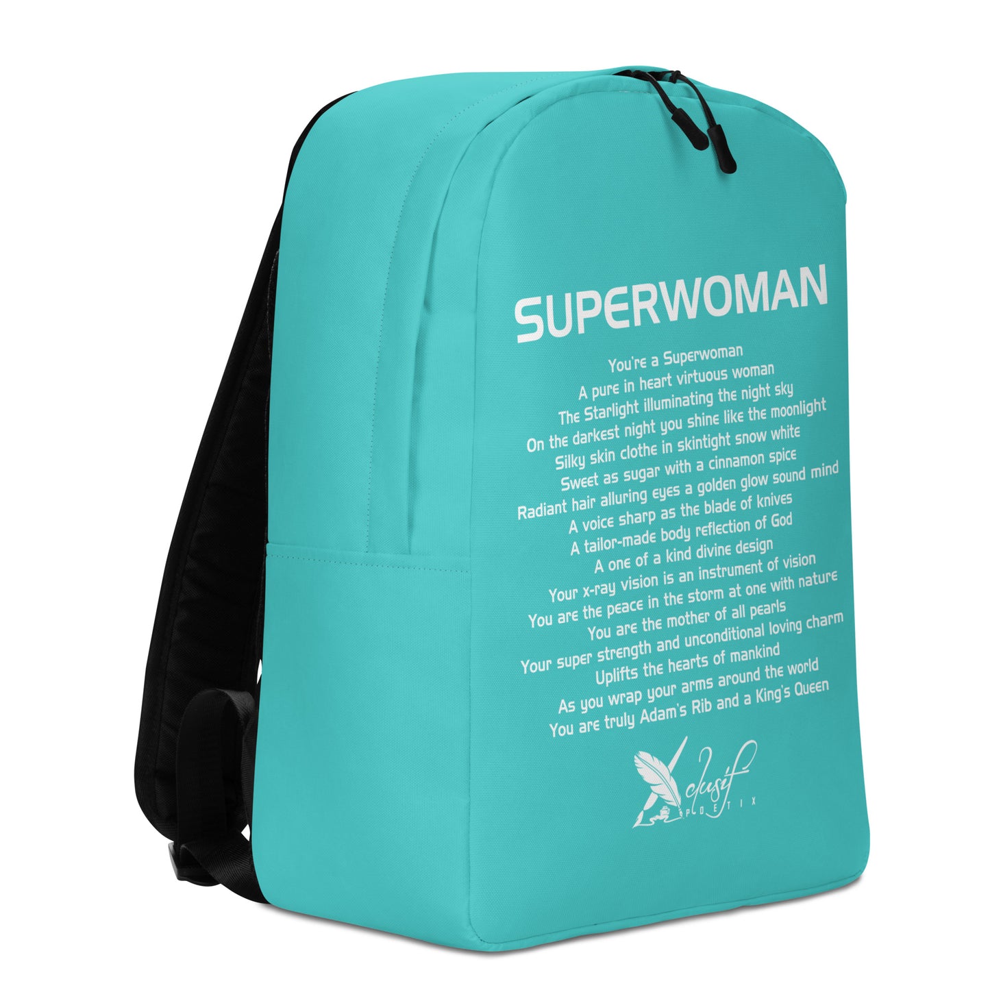 SUPERWOMAN BY XCLUSIF POETIX TURQUOISE Minimalist Backpack