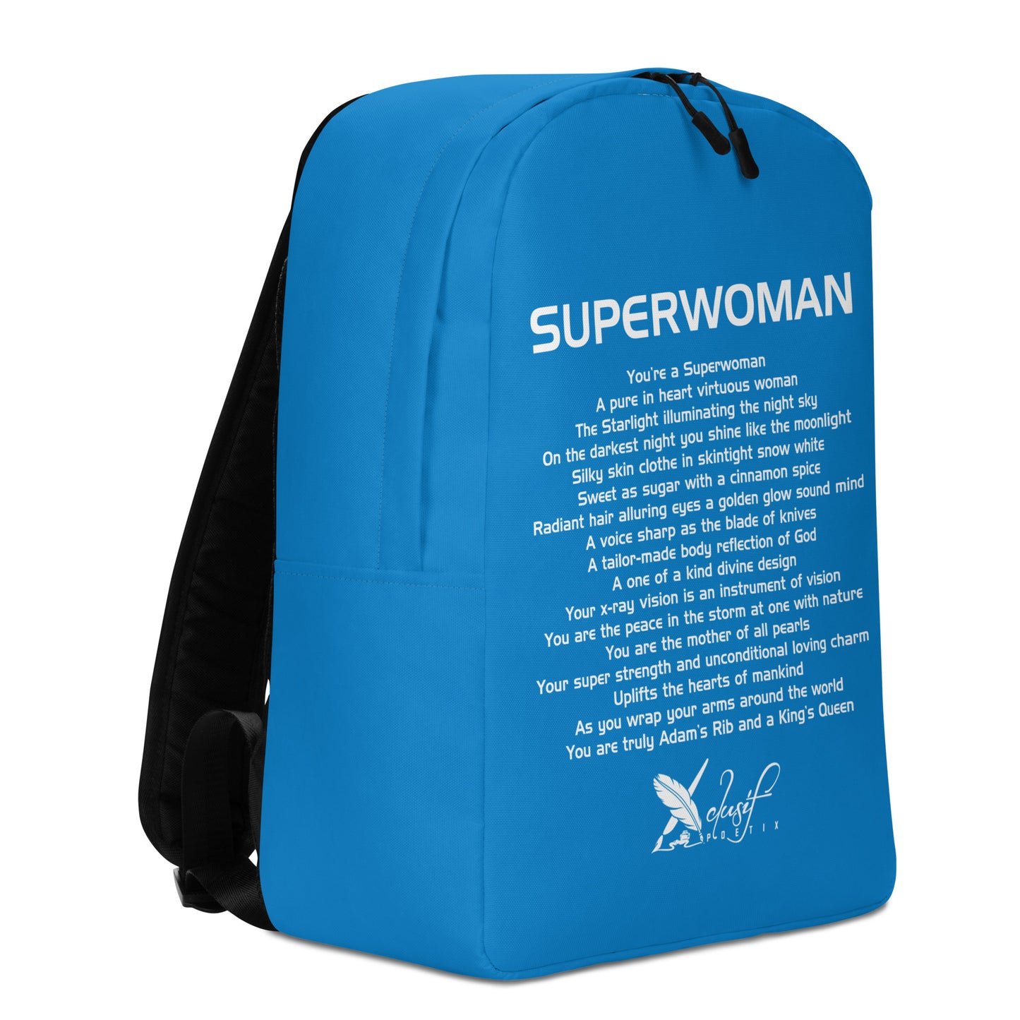 SUPERWOMAN BY XCLUSIF POETIX BLUE & WHITE Minimalist Backpack