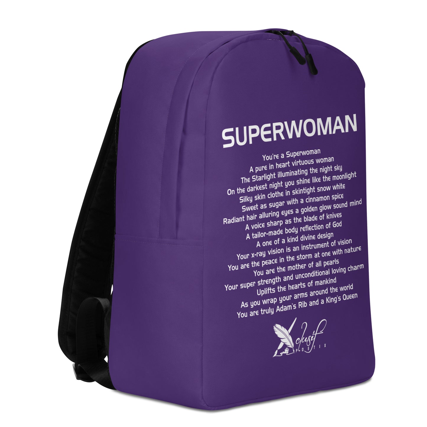 SUPERWOMAN BY XCLUSIF POETIX PURPLE & WHITE Minimalist Backpack