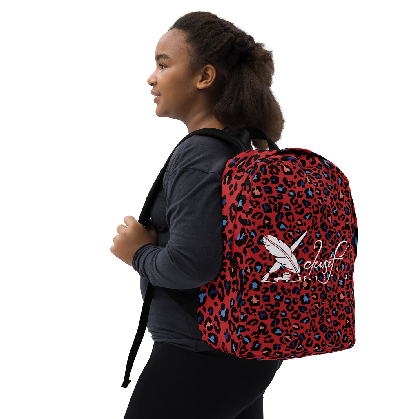 XCLUSIF POETIX RED LEOPARD Minimalist Backpack