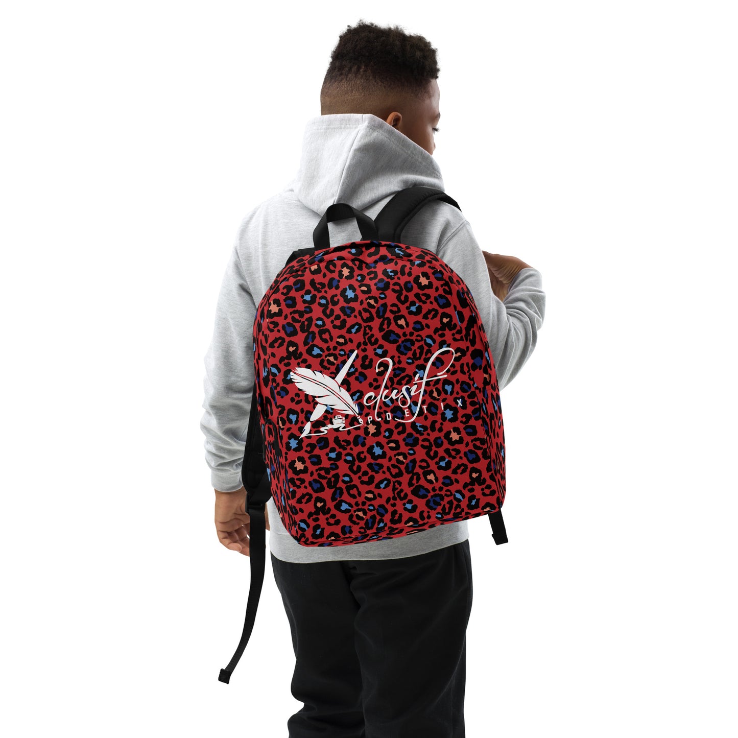 XCLUSIF POETIX RED LEOPARD Minimalist Backpack