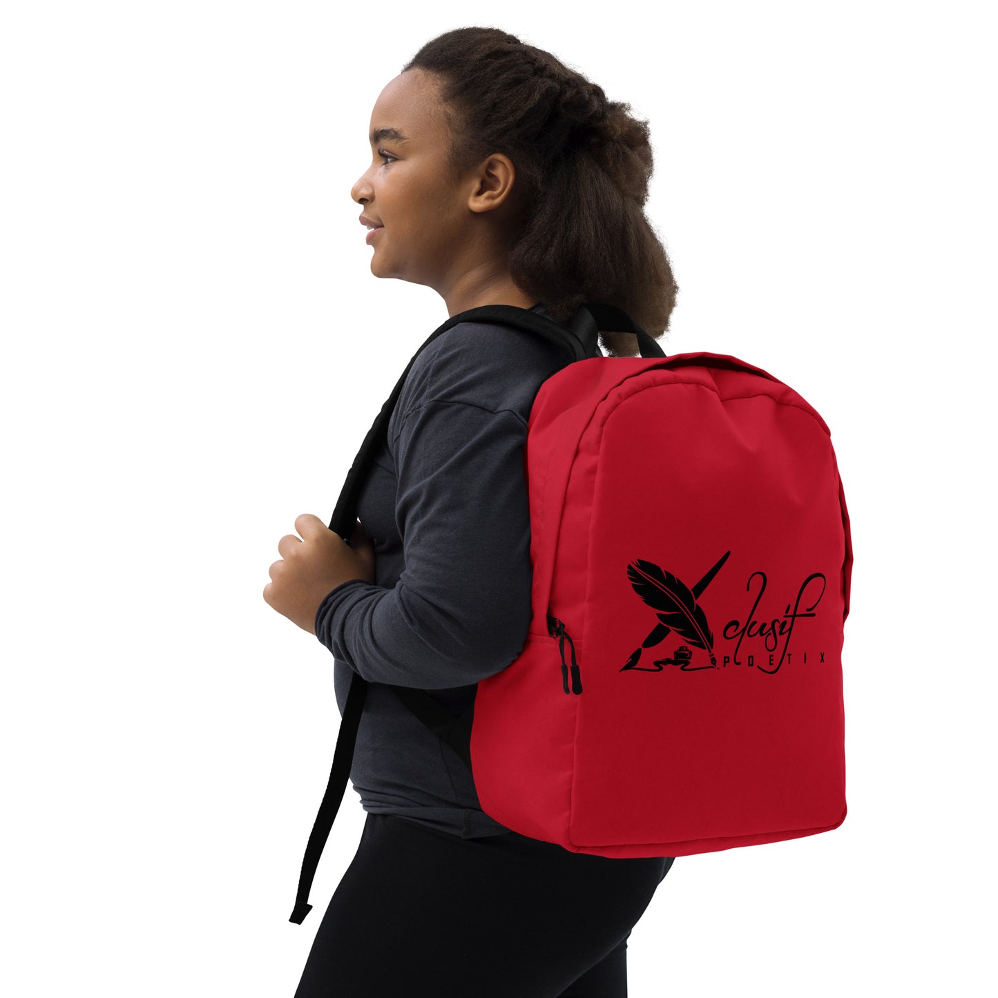 XCLUSIF POETIX RED & BLACK Minimalist Backpack