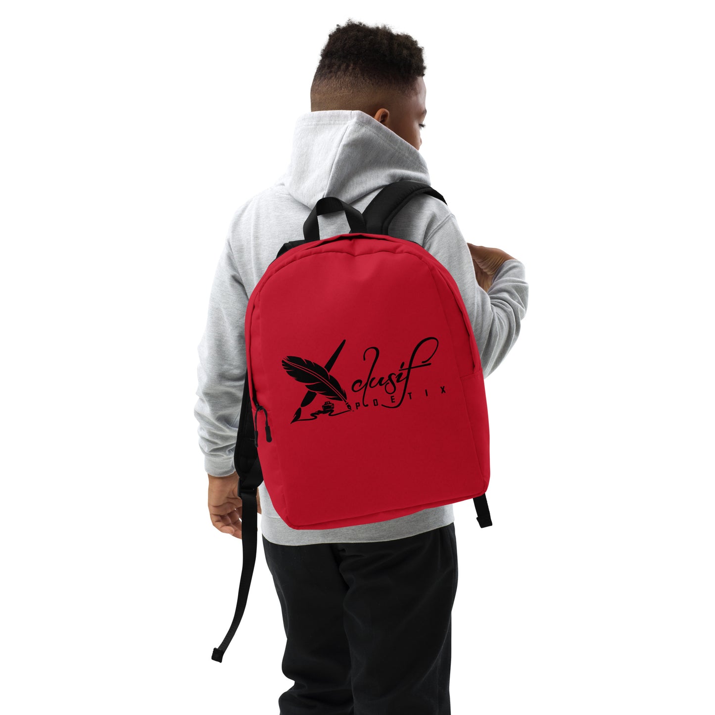 XCLUSIF POETIX RED & BLACK Minimalist Backpack