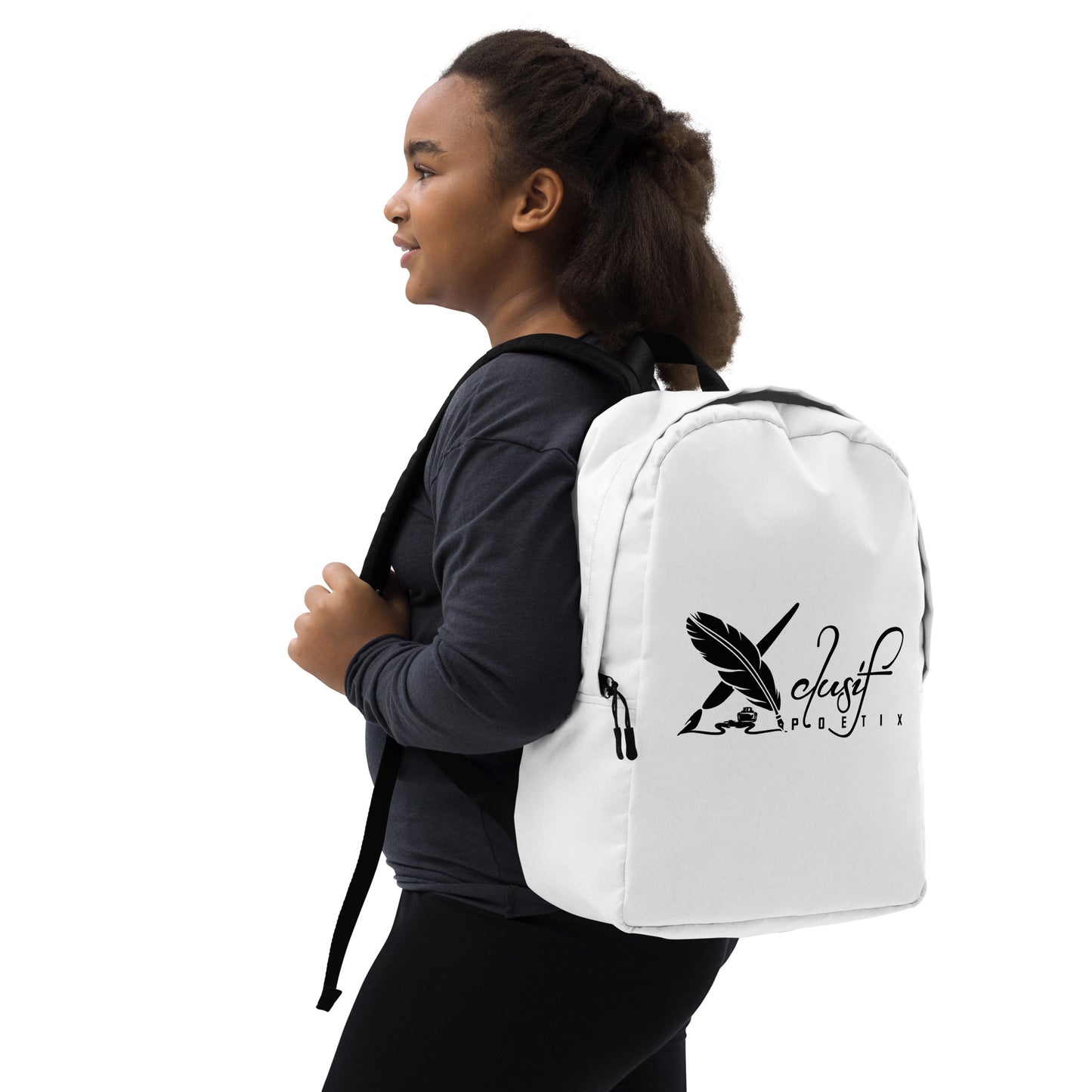 XCLUSIF POETIX WHITE & BLACK Minimalist Backpack