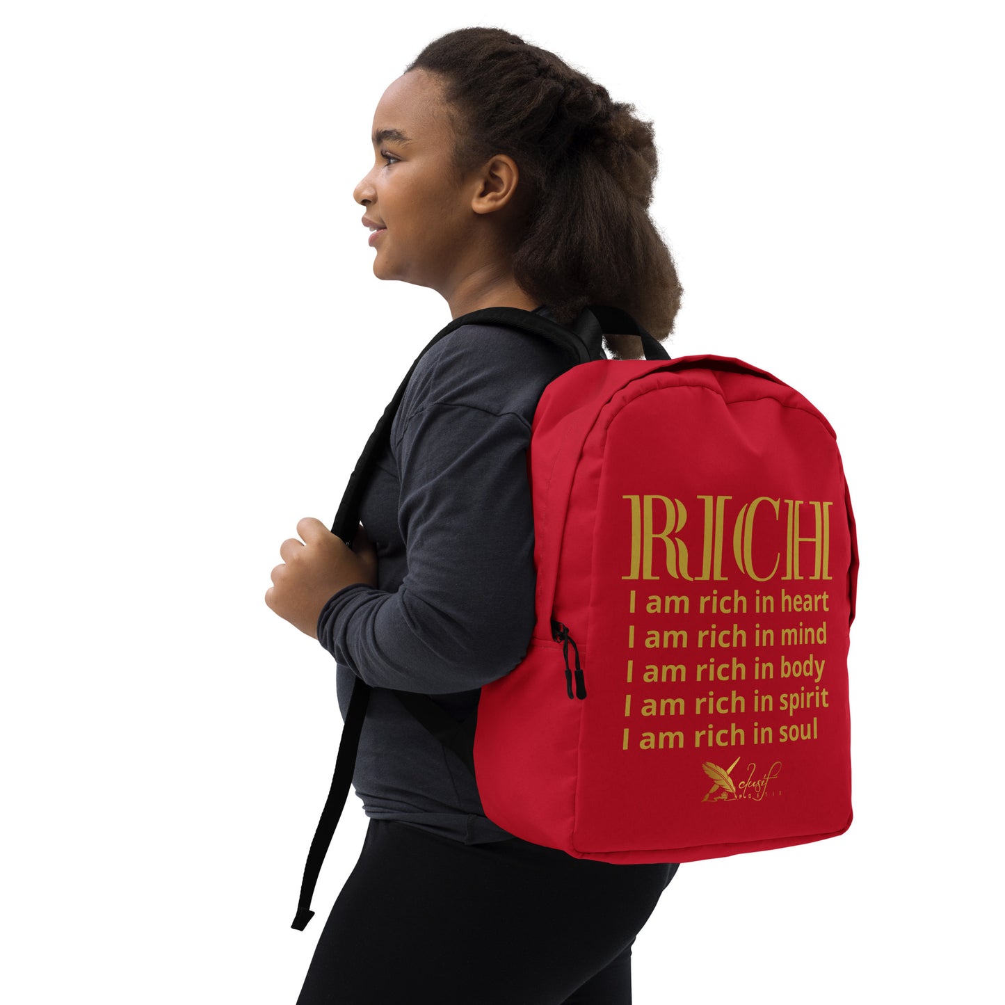 RICH BY XCLUSIF POETIX RED & GOLD Minimalist Backpack