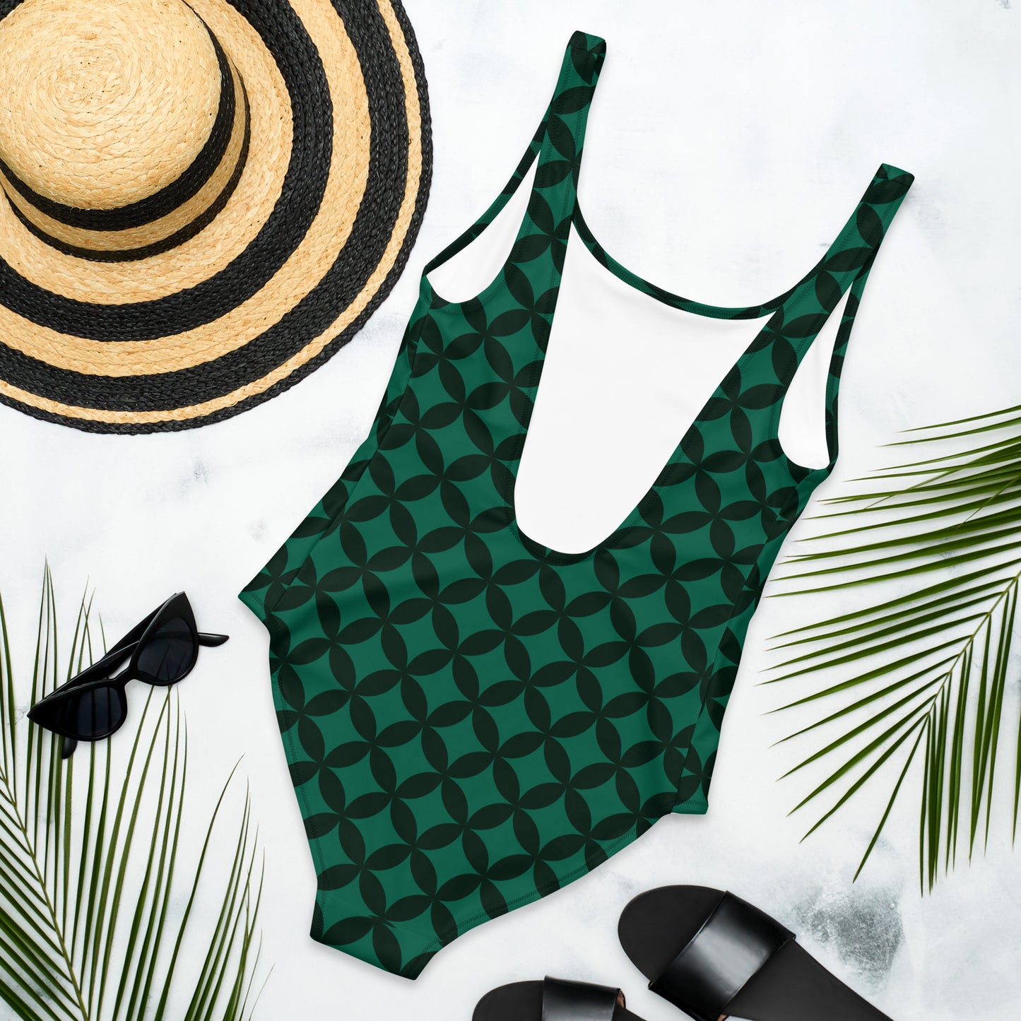 XCLUSIF POETIX LUXURY GREEN Women's One-Piece Swimsuit