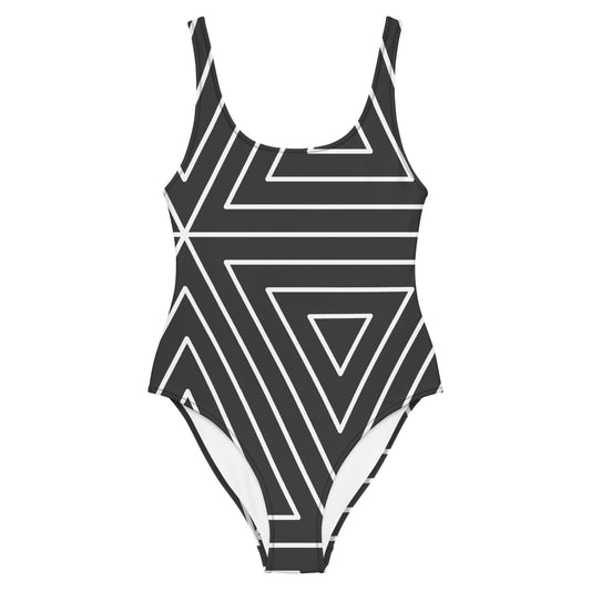 XCLUSIF POETIX BLACK TRIANGLE Women's One-Piece Swimsuit