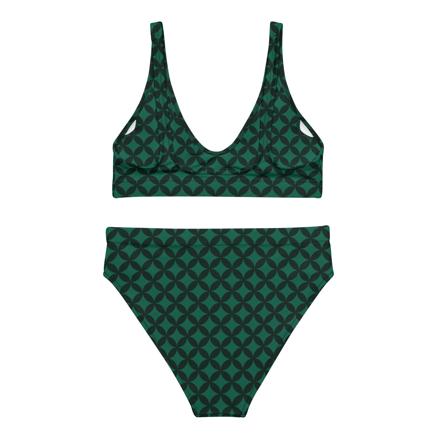 XCLUSIF POETIX LUXURY GREEN Women's high-waisted bikini