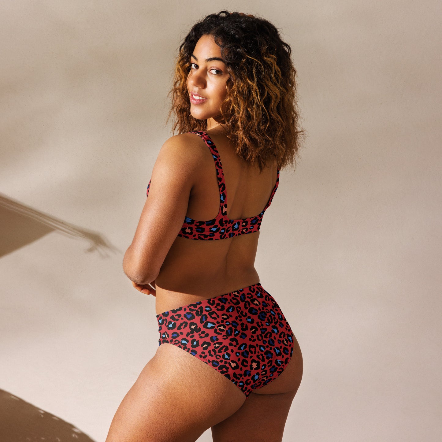 XCLUSIF POETIX RED LEOPARD high-waisted bikini