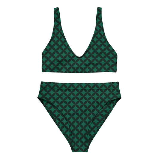 XCLUSIF POETIX LUXURY GREEN Women's high-waisted bikini