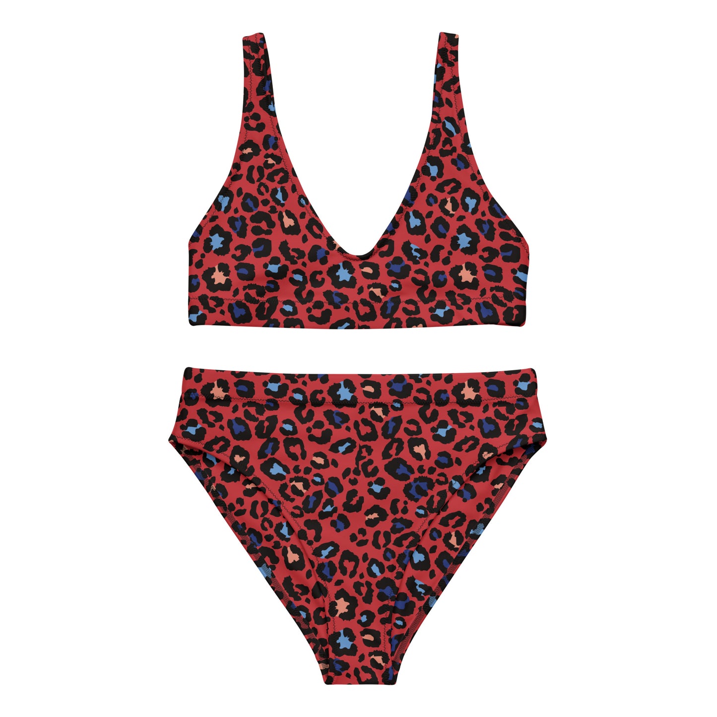 XCLUSIF POETIX RED LEOPARD high-waisted bikini