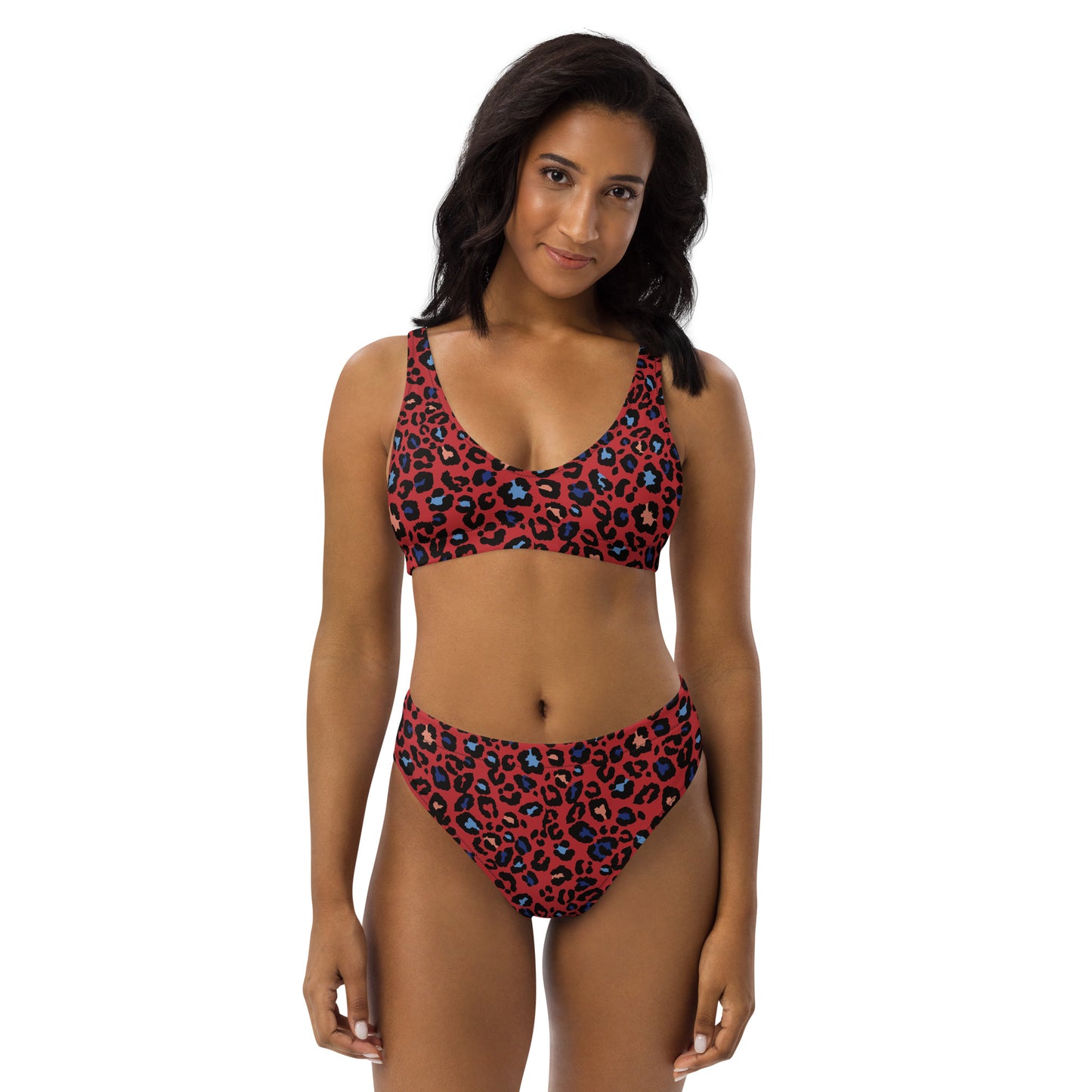 XCLUSIF POETIX RED LEOPARD high-waisted bikini