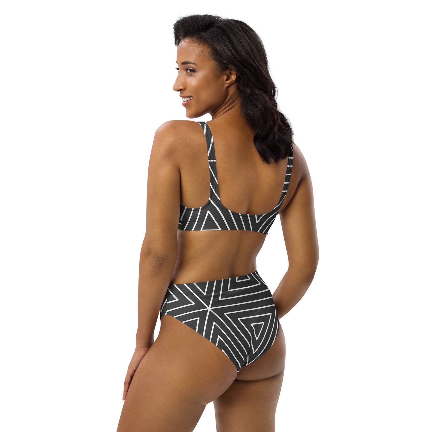 XCLUSIF POETIX BLACK TRIANGLE high-waisted bikini