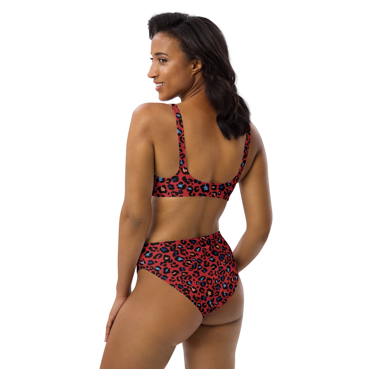 XCLUSIF POETIX RED LEOPARD high-waisted bikini