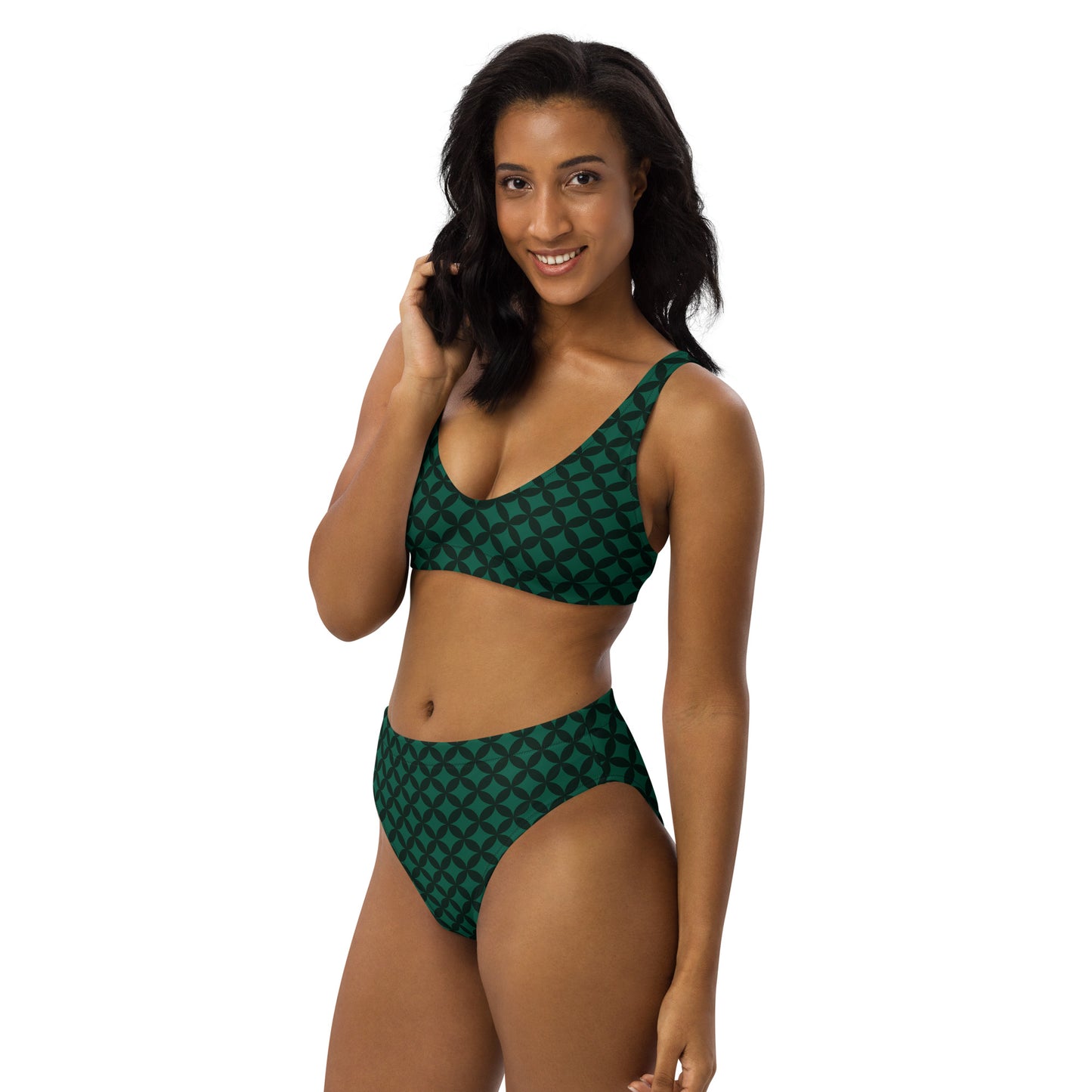 XCLUSIF POETIX LUXURY GREEN Women's high-waisted bikini