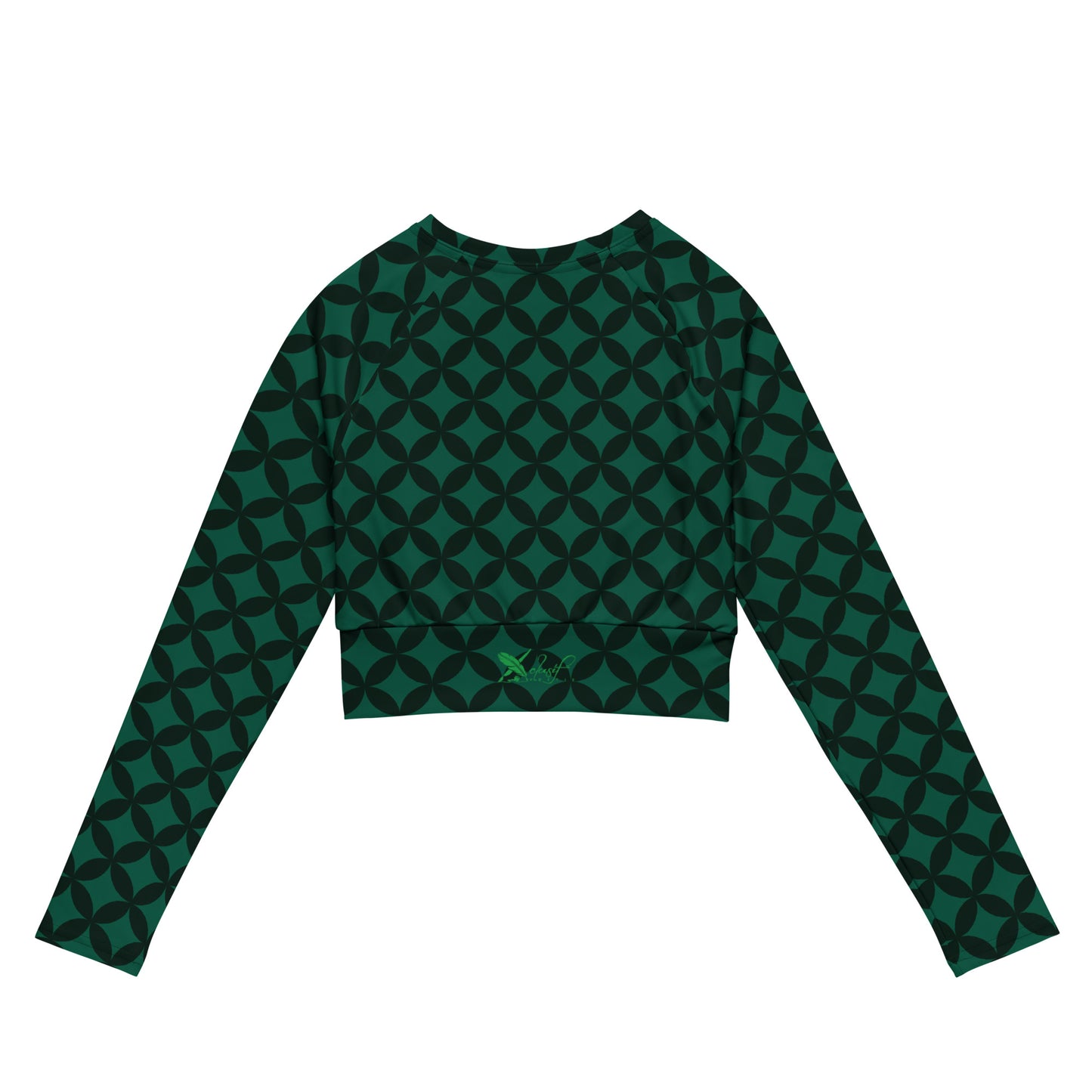 XCLUSIF POETIX LUXURY GREEN Women's long-sleeve crop top