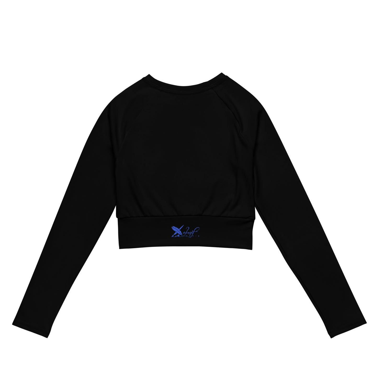 XCLUSIF POETIX BLACK & BLUE Women's long-sleeve crop top