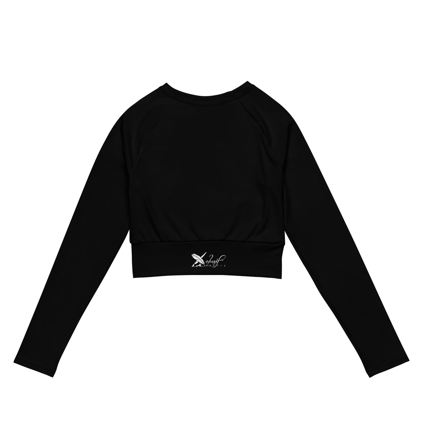 XCLUSIF POETIX BLACK & WHITE Women's long-sleeve crop top