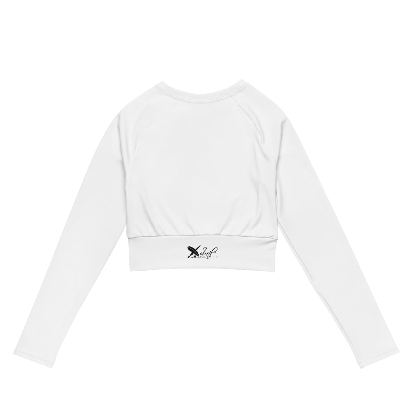 XCLUSIF POETIX WHITE & BLACK Women's long-sleeve crop top