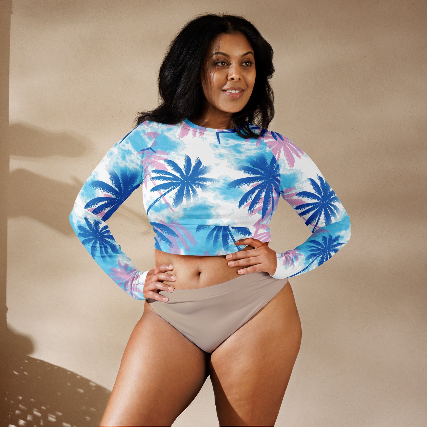 XCLUSIF POETIX MIAMI long-sleeve crop top