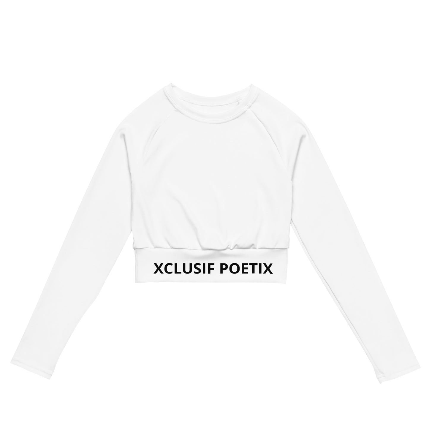 XCLUSIF POETIX WHITE & BLACK Women's long-sleeve crop top